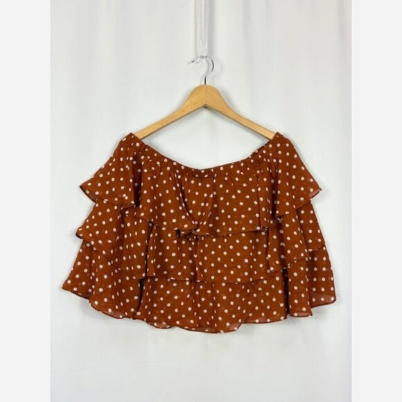 Off-Shoulder Island Getaway Polka Dot Top - Picture 8 of 8